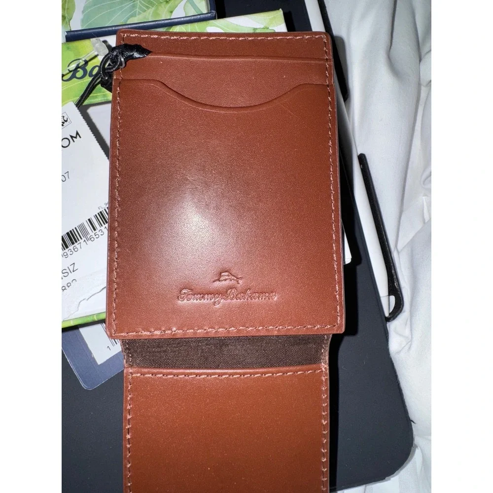 Tommy Bahama Leather Wallet Brown Bifold Nordstrom‎ NEW with Box Men